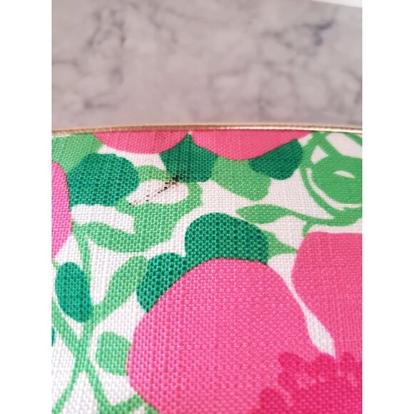 Lilly Pulitzer For Estee Lauder Floral Cosmetic Bag With Pink & Green Design - Picture 8 of 13